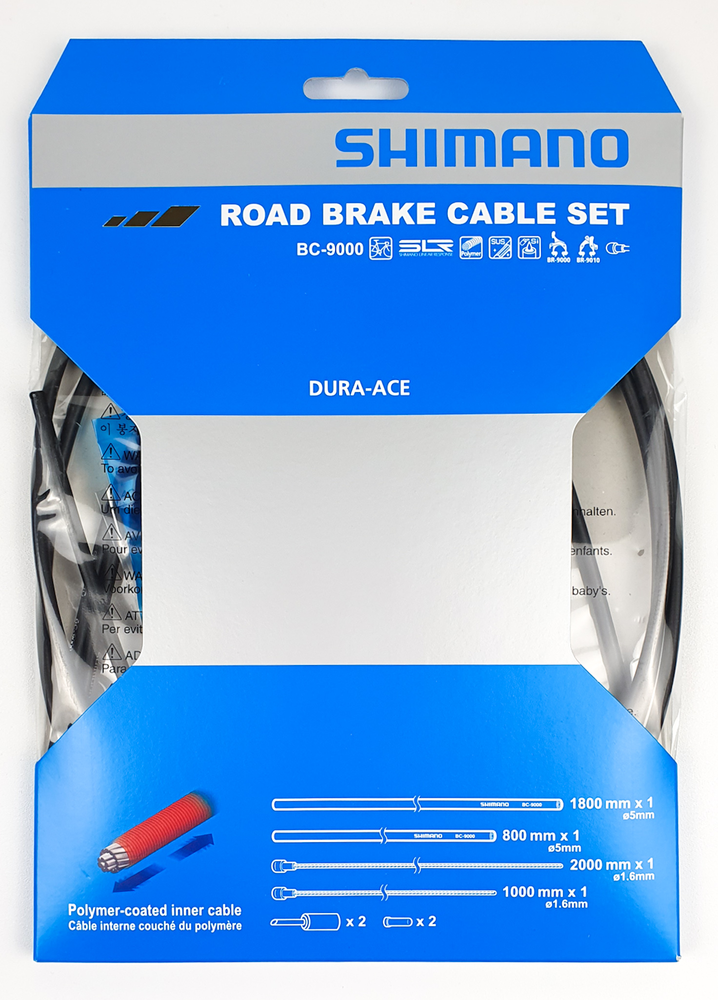 Shimano Dura Ace BC-9000 Bremszugset polymerbeschichtet Rennrad